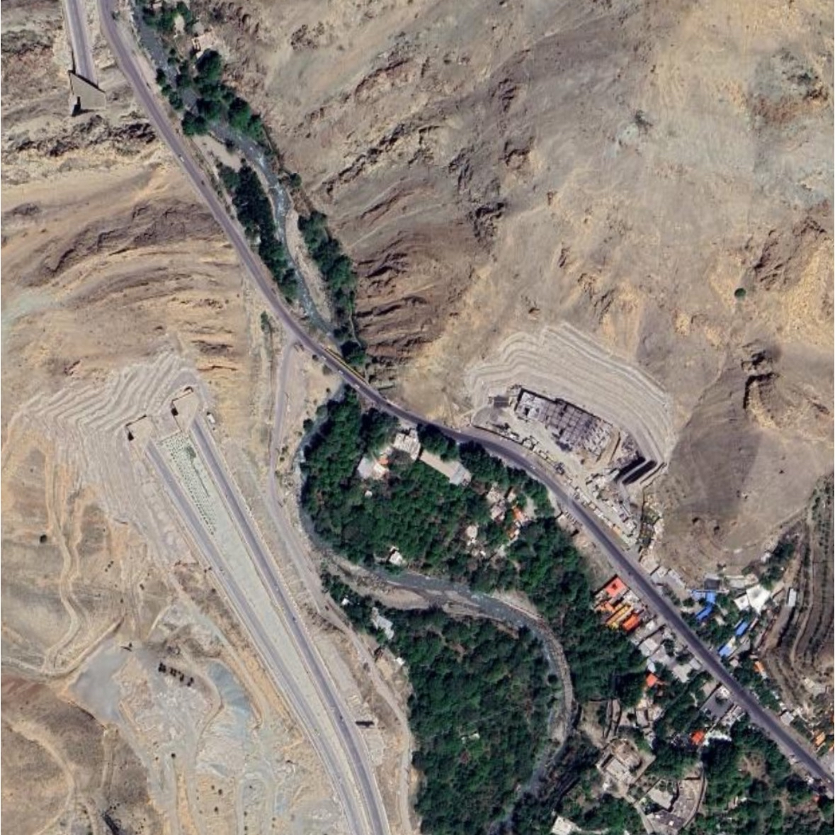 Satellite overhead view
